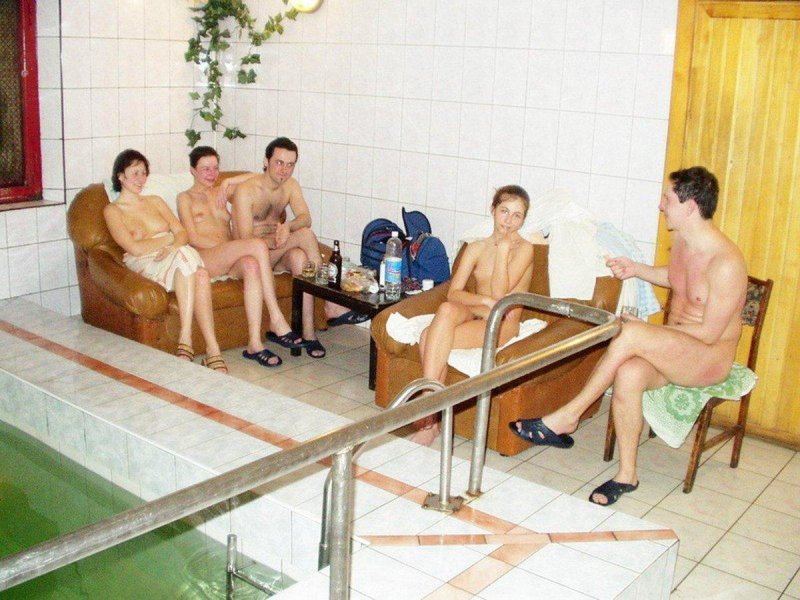 Women in a public bath