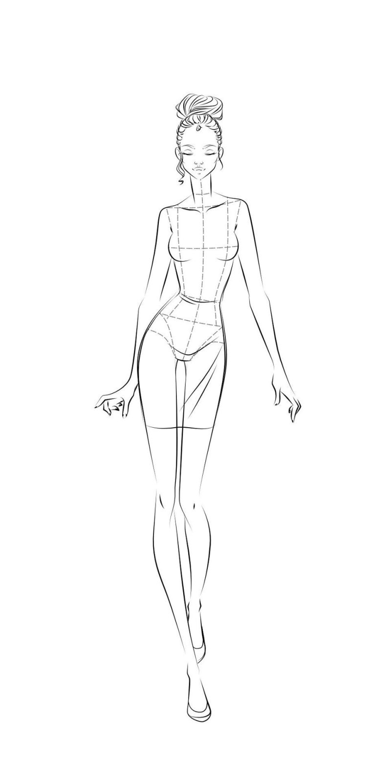 Sketch model for clothing