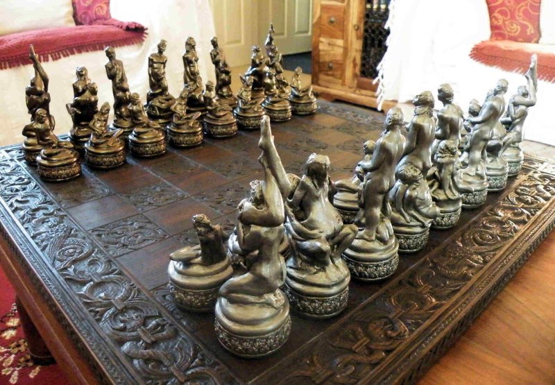 Carved chess