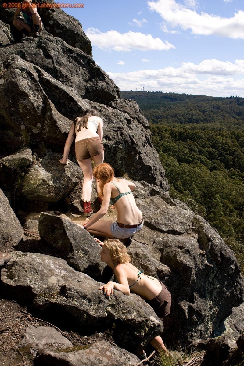 Naked tourists