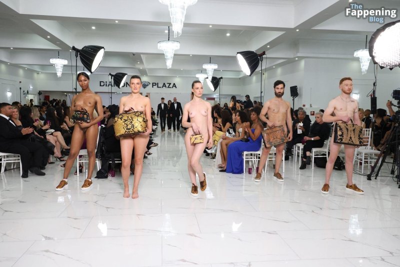 Naked women on the catwalk