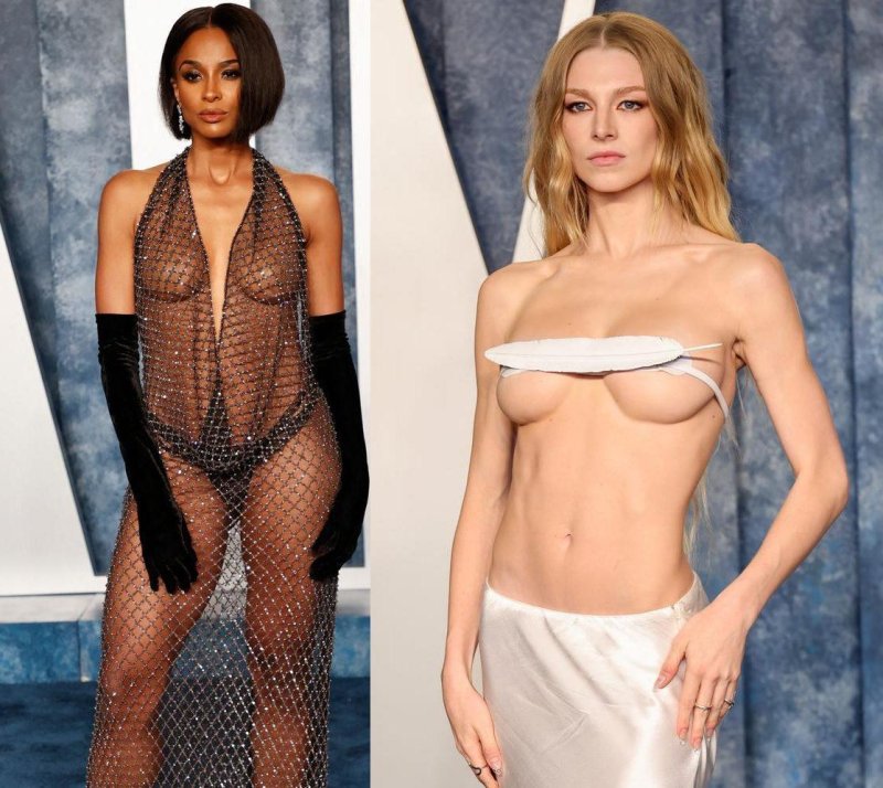 Stars in naked dresses