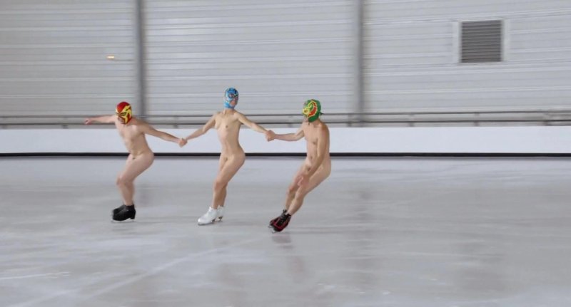 Naked athletes skaters