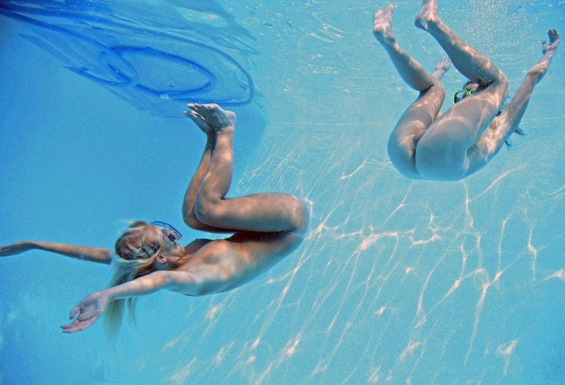 Synchronized swimming naked