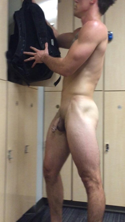 Naked guys in the locker room