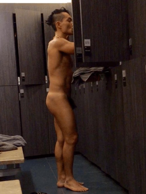 Men in the locker room of gym