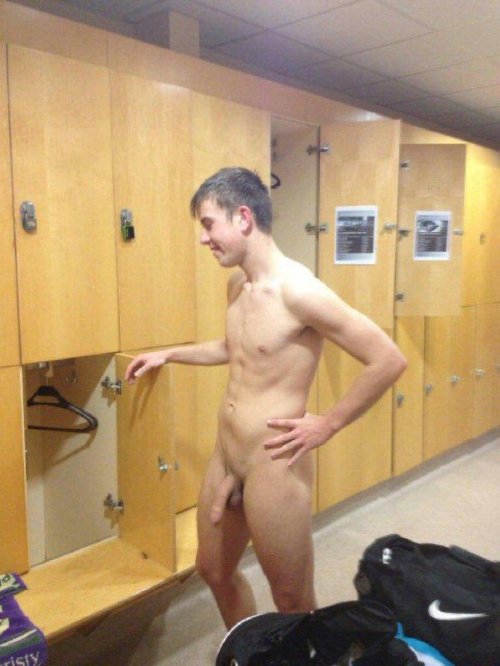 Naked guys in the locker room