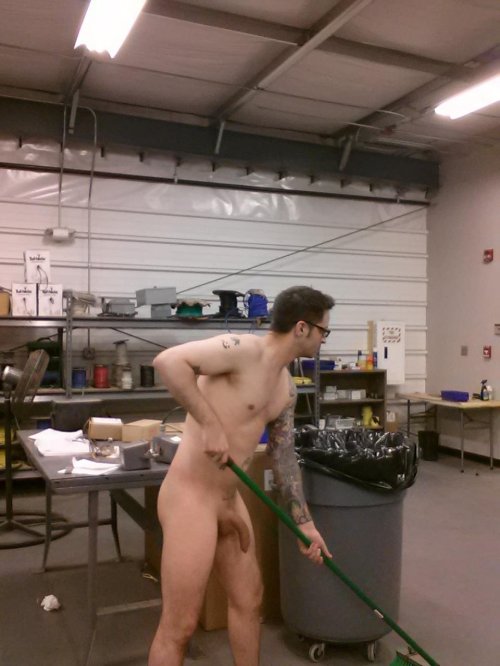 Naked at work men