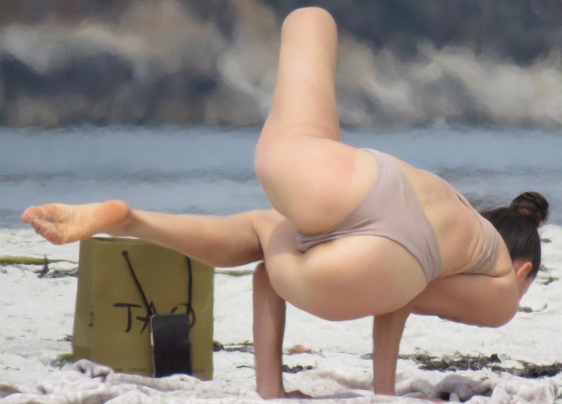 Bella Hadid in a swimsuit invisible