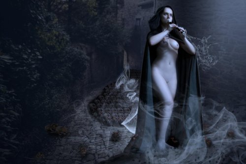 Naked women in the style of fantasy