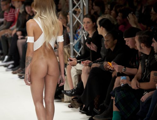 Models on the catwalk