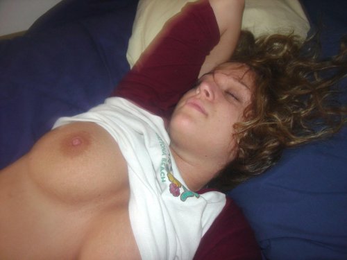 Drunk sleeping naked women
