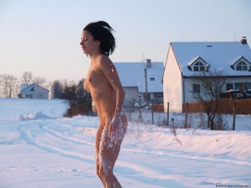 Naked in the snow