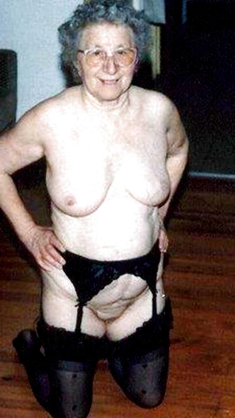Naked old woman