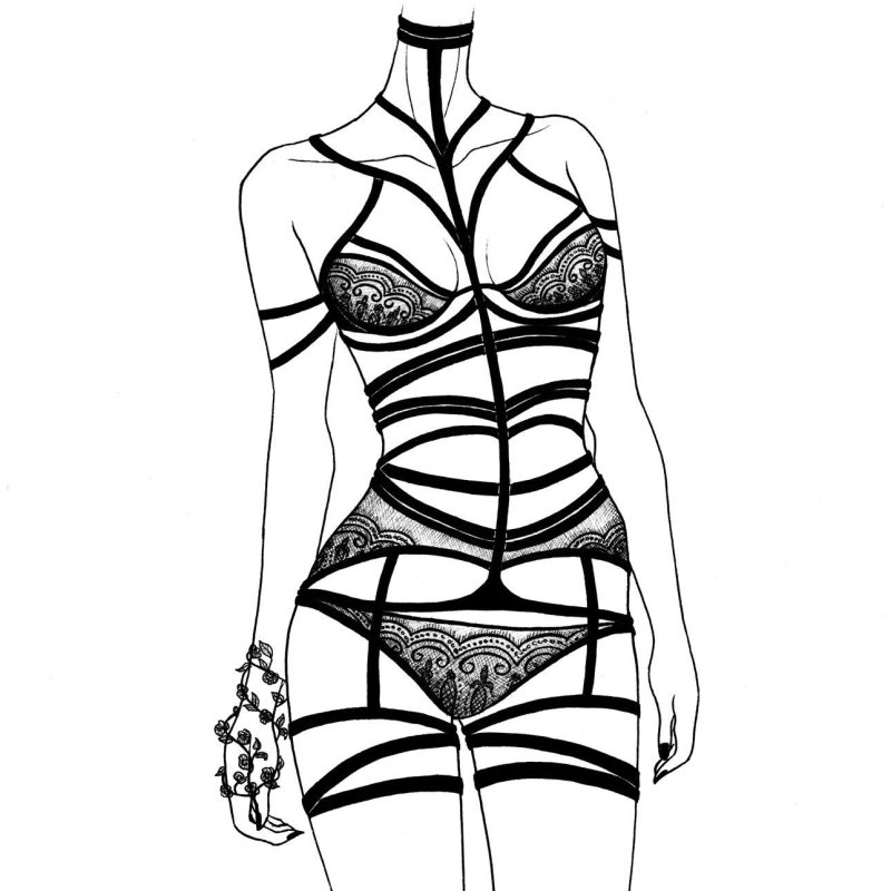 Lower underwear drawing
