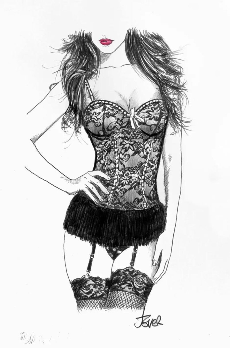 Sketches of underwear