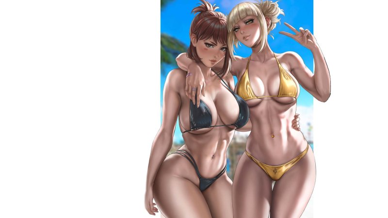 Anime girl in bikini