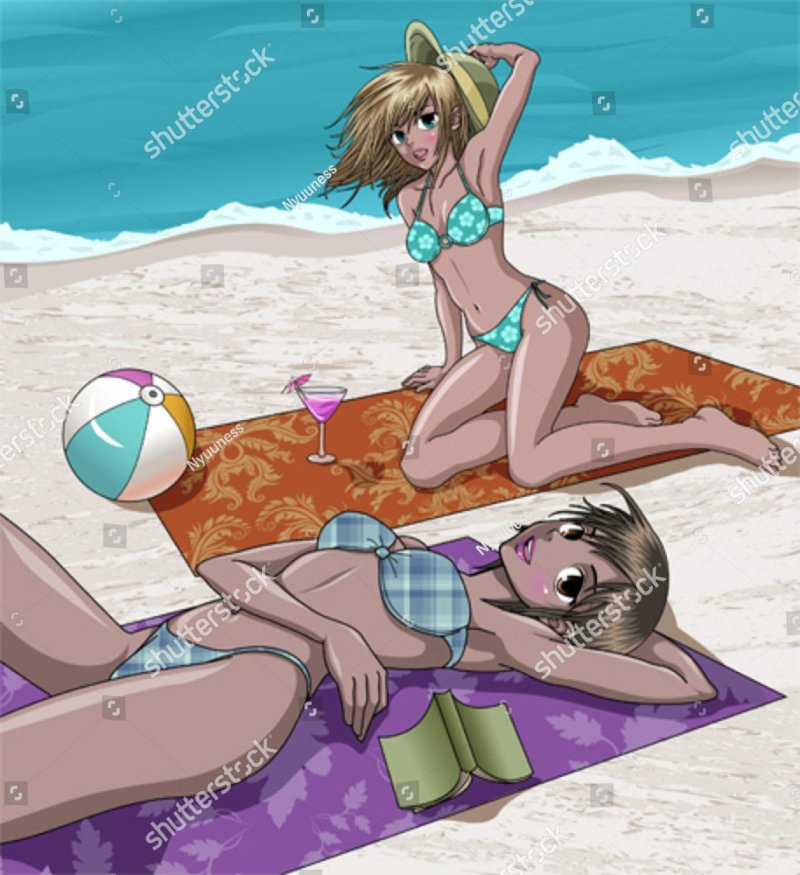 Ladies on the beach