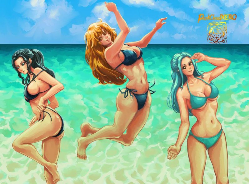 Van Pis us and Robin in a swimsuit