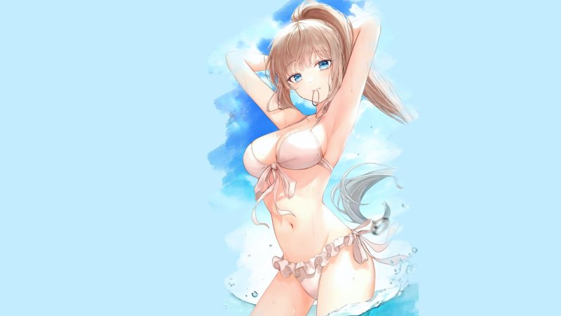 Half -naked anime girl