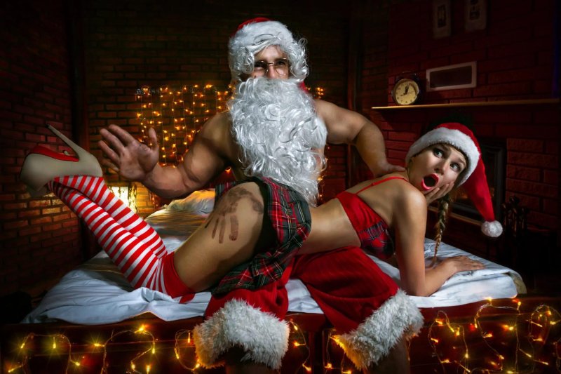 Erotic Santa Claus and Snow Maiden