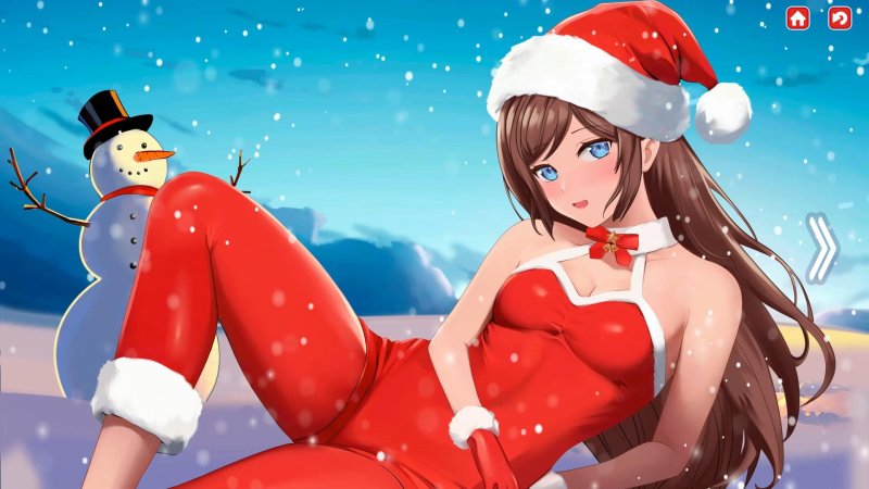 Anime girl New Year