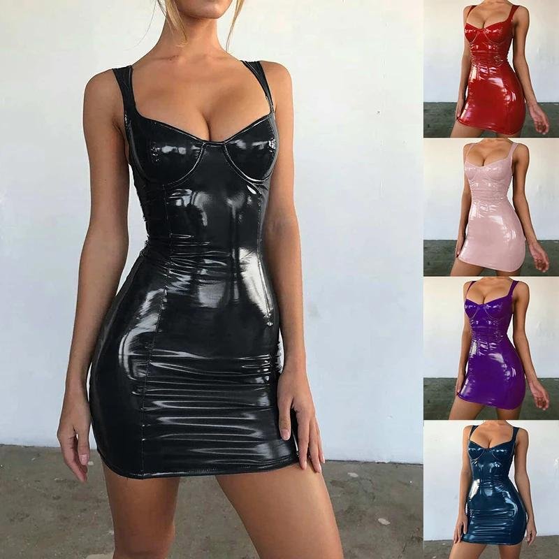 Dress with wet effect