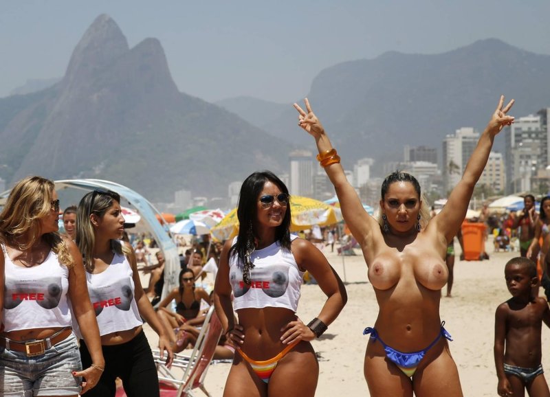 Tops on the beach of Rio de Janeiro