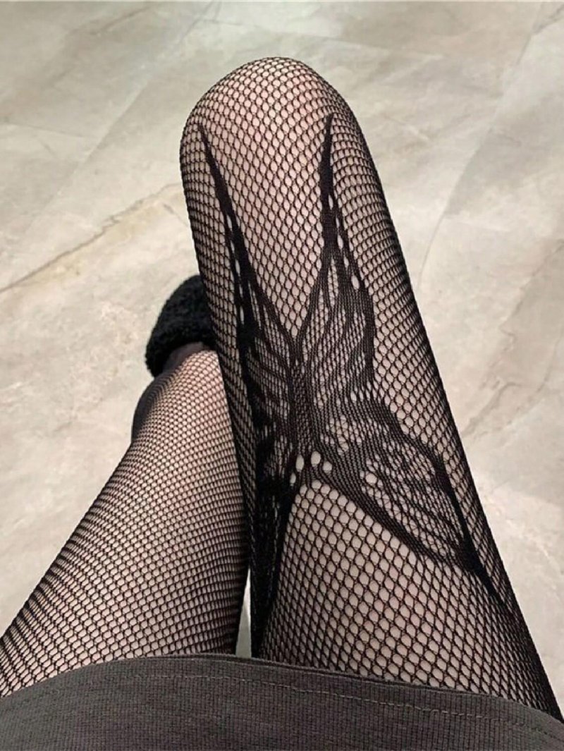 Stockings with butterflies