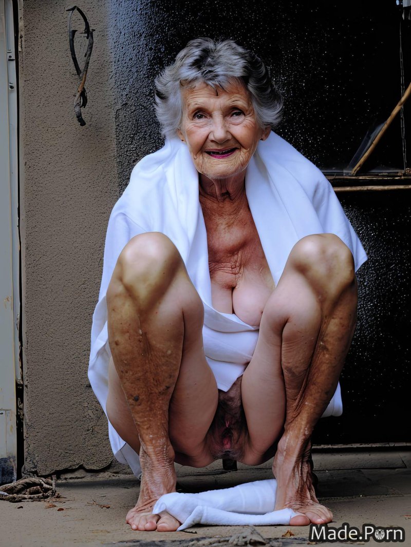 Naked old woman