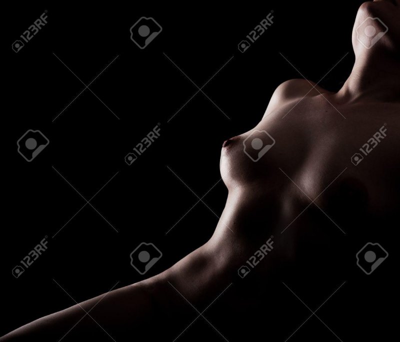 Naked body in the dark