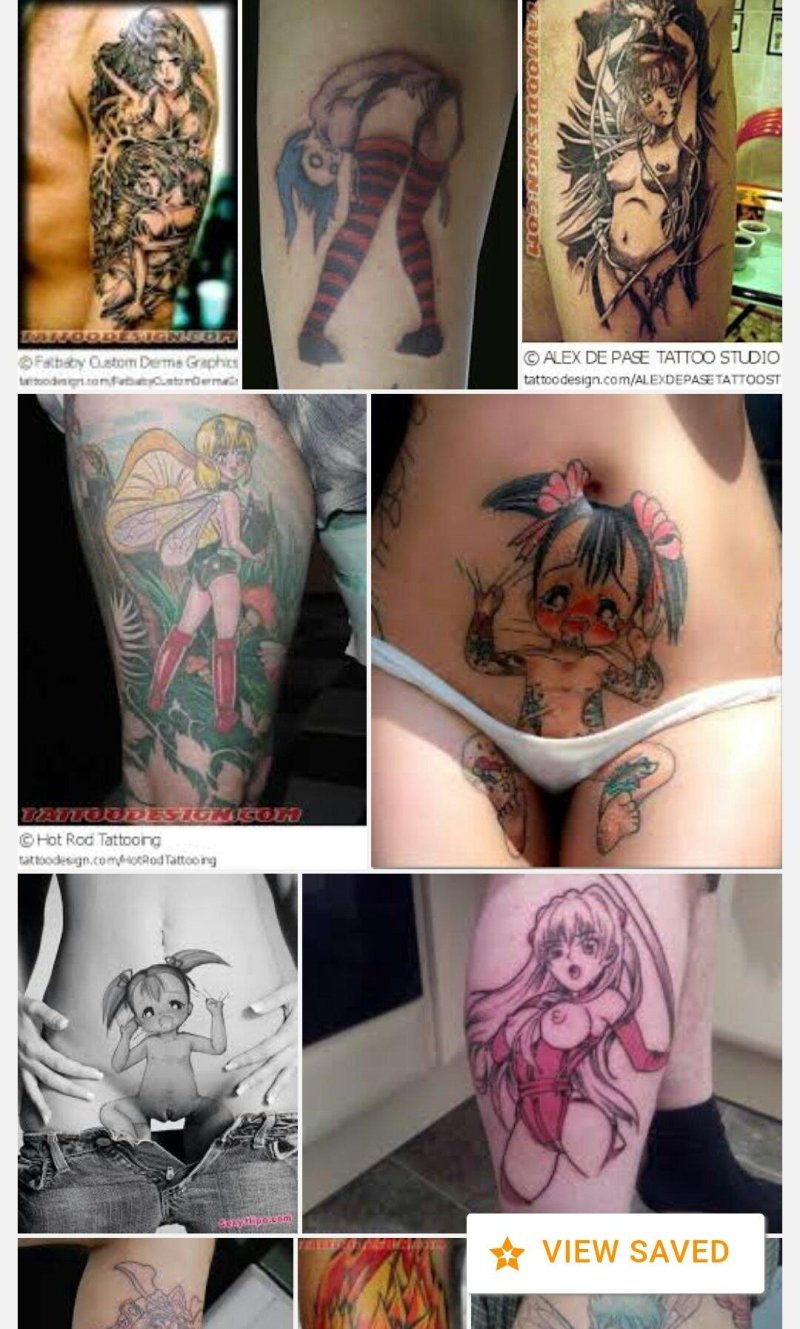 Anime Hentai tattoos