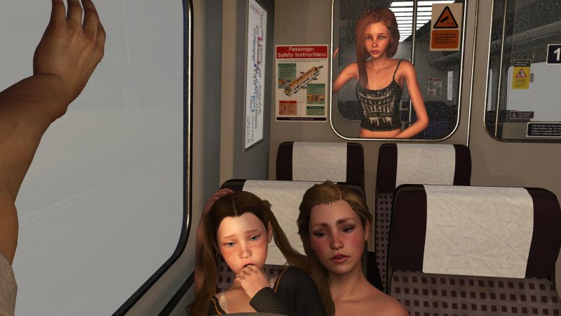 Girl on a train