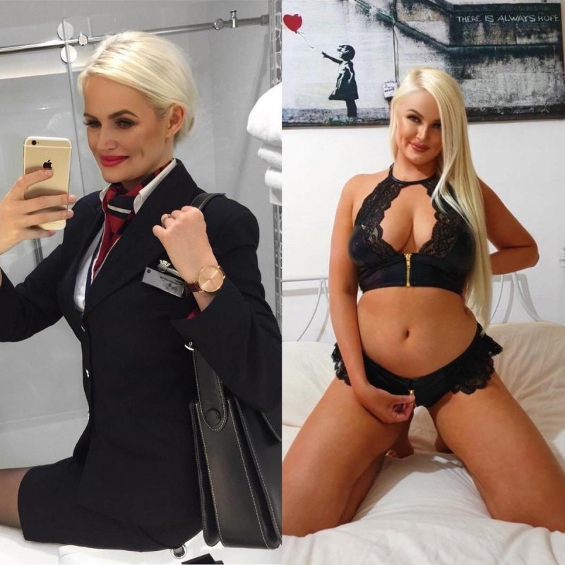 Pushful stewardesses