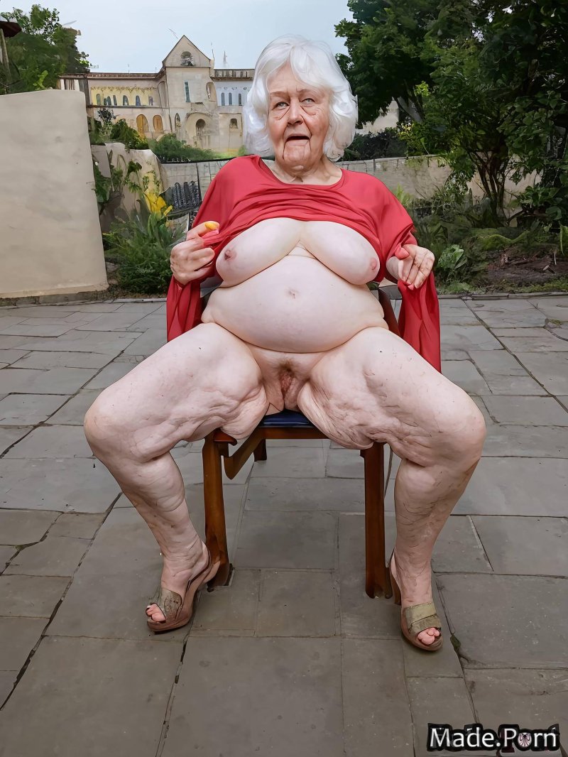 Naked old woman