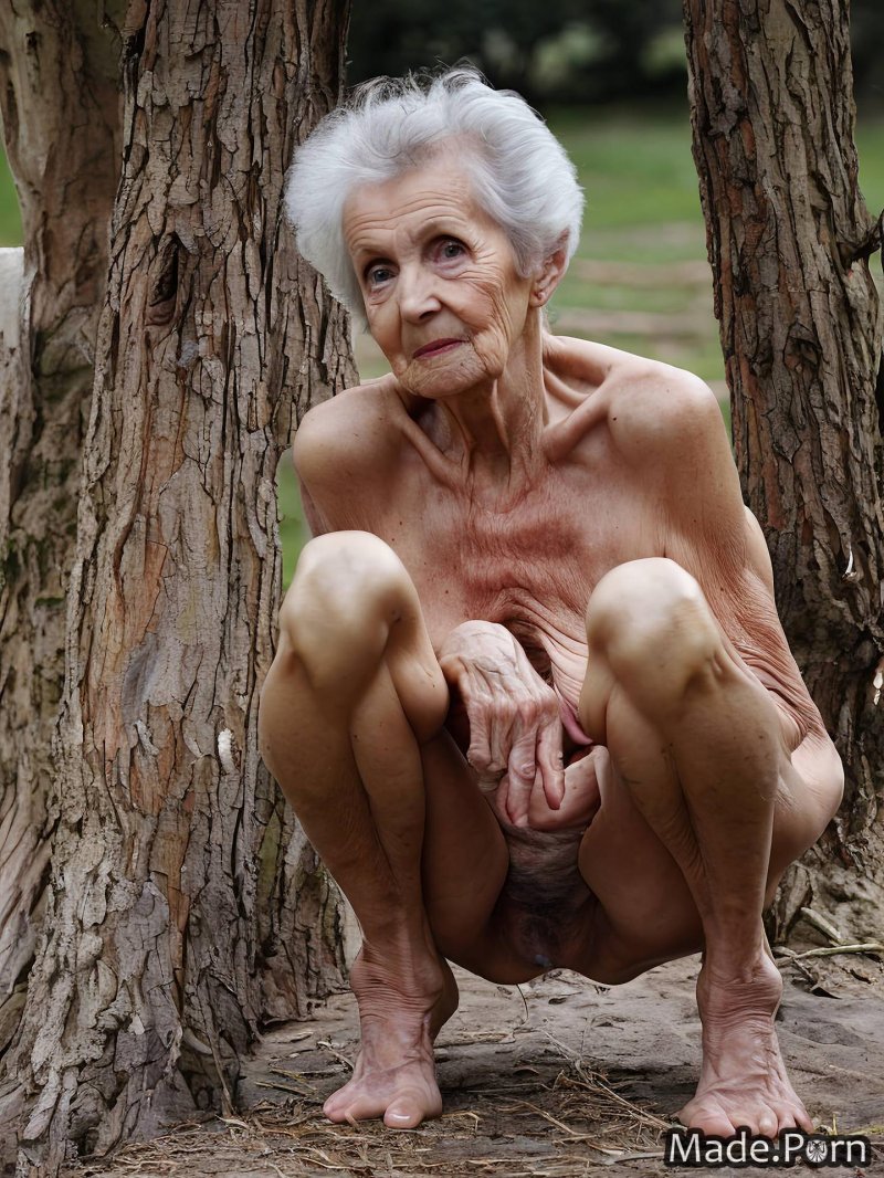 Naked thin old women