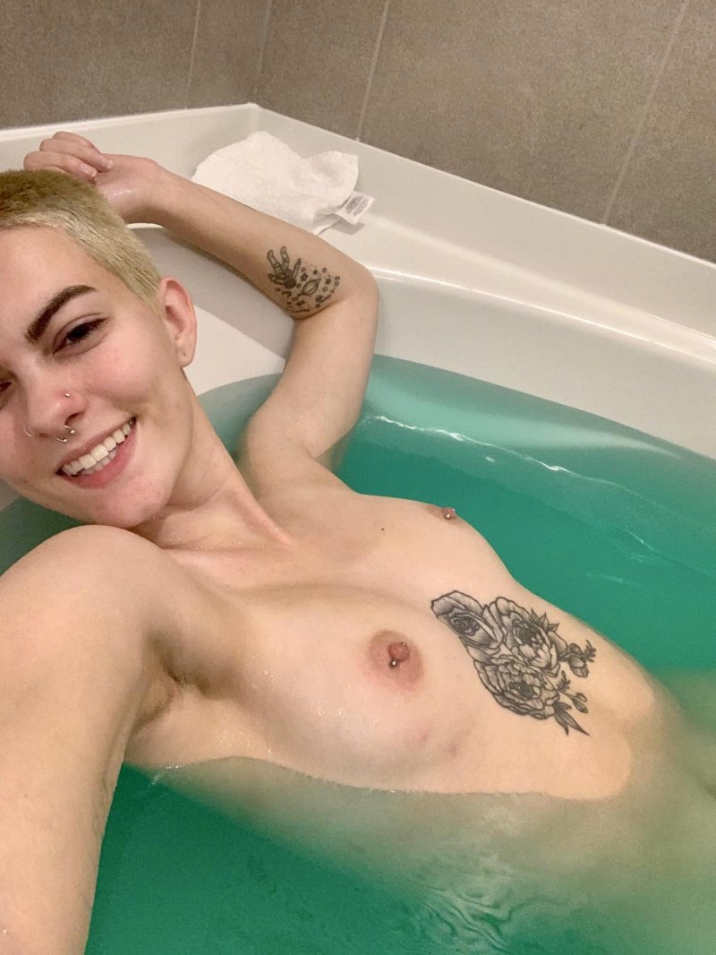 In the bathroom